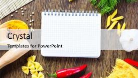  Presentation with chilli - Slides enhanced with pepper macaroni herbs and splice background and a  colored foreground