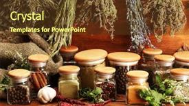  Presentation with dried herbs and dried flowers - Amazing presentation theme having hot mix plant - dried herbs spices backdrop and a tawny brown colored foreground