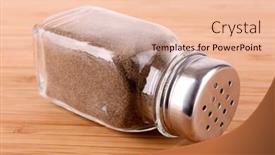  Presentation with pepper - Amazing slide set having pepper-shaker-on-wooden-table backdrop and a lemonade colored foreground