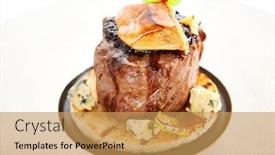  Presentation with chinese restaurant - Audience pleasing PPT layouts consisting of pepper-steak-closeup-view-delicious backdrop and a yellow colored foreground