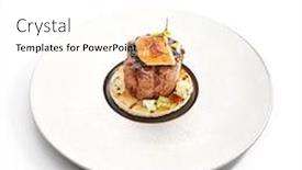  Presentation with chinese restaurant - Slide deck enhanced with pepper-steak-side-view-delicious background and a white colored foreground