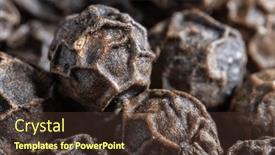  Presentation with dried vine fruit - Slide deck having peppercorns-or-black-pepper-spice background and a tawny brown colored foreground