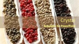  Presentation with sea shells - Colorful presentation theme enhanced with peppercorns-spices-in-the-sea backdrop and a tawny brown colored foreground