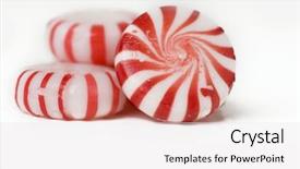  Presentation with peppermint - Slides consisting of peppermint candies background and a white colored foreground