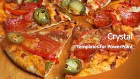  Presentation with red yellow green blue jigsaw - Cool new PPT layouts with fountain pen on text sheet paper with rose close-up backdrop and a tawny brown colored foreground