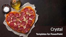  Presentation with valentines day - Presentation theme having pepperoni valentines day greeting card background and a wine colored foreground