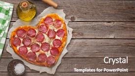  Presentation with valentines day - Presentation design consisting of pepperoni valentines day greeting card background and a violet colored foreground