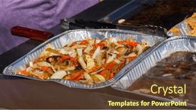  Presentation with peppers - Presentation theme having peppers-an-onions-ready and a tawny brown colored foreground