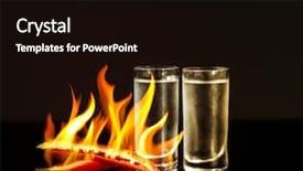  Presentation with vodka - Presentation design with peppers and glasses with vodka background and a black colored foreground