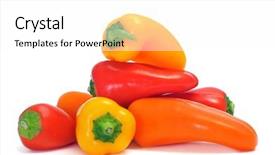  Presentation with yellow orange - Cool new presentation theme with peppers of different colors orange backdrop and a white colored foreground