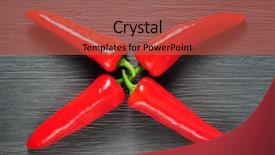  Presentation with peppers - Cool new theme with peppers on a dark shale backdrop and a red colored foreground