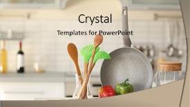  Presentation with utensils - Amazing slides having peppers on wooden table backdrop and a lemonade colored foreground