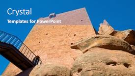  Presentation with clear - PPT layouts consisting of peracense-castle-and-clear-sky background and a teal colored foreground