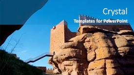  Presentation with clear - PPT theme enhanced with peracense-castle-and-clear-sky background and a teal colored foreground