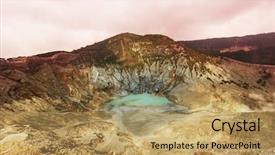  Presentation with lake - PPT theme enhanced with perahu bandung west java indonesia background and a yellow colored foreground