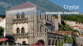  Presentation with preserved - Amazing slide set having perast-montenegro-july-17-2016 backdrop and a teal colored foreground