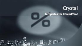  Presentation with percent - Audience pleasing theme consisting of percent rate symbol backdrop and a ocean colored foreground