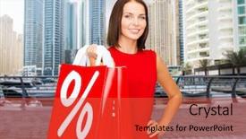  Presentation with percent - Slide deck featuring percent sign over dubai background and a  colored foreground