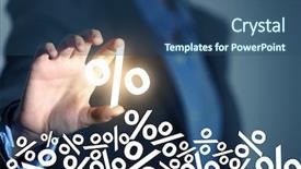  Presentation with percentage - Amazing slide deck having percentage - your personal interest rate backdrop and a ocean colored foreground