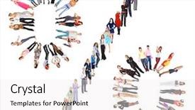  Presentation with percentage - Slides enhanced with percentage of discount background and a white colored foreground