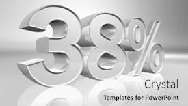  Presentation with percentage - Slide deck featuring percentage - thirty eight percent background and a light gray colored foreground