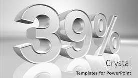  Presentation with percentage - Beautiful presentation theme featuring percentage - thirty nine percent backdrop and a light gray colored foreground
