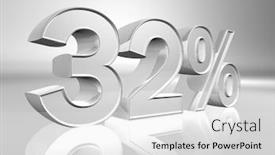  Presentation with percentage - Slide set having percentage - thirty two percent background and a light gray colored foreground