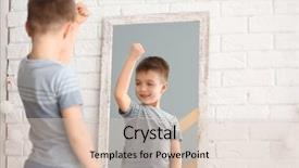  Presentation with mirror - Presentation consisting of perception - cute little boy posing background and a lemonade colored foreground