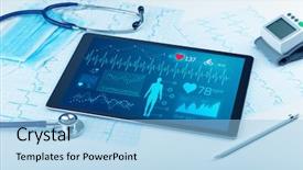  Presentation with perception - Colorful presentation theme enhanced with perception - live medical screening with medical backdrop and a light blue colored foreground