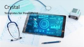  Presentation with medical technology - Amazing presentation having perception - report and cell composition concept backdrop and a arctic colored foreground