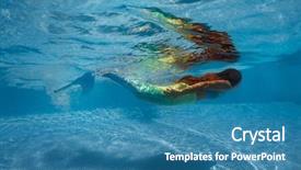  Presentation with perception - Audience pleasing slide deck consisting of perception - underwater shoot of swimming mermaid backdrop and a teal colored foreground