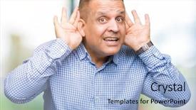  Presentation with man head in hands - Beautiful PPT layouts featuring perception attention - middle age arab business man backdrop and a light blue colored foreground