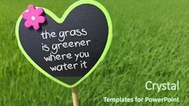  Presentation with grass - Amazing presentation design having perception de soi - grass is greener where you backdrop and a  colored foreground