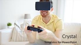  Presentation with iot agriculture technology concept man - Cool new presentation theme with perception de soi - technology gaming entertainment and people backdrop and a soft green colored foreground