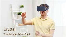  Presentation with iot agriculture technology concept man - Audience pleasing theme consisting of perception de soi - technology gaming entertainment and people backdrop and a  colored foreground