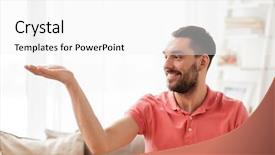  Presentation with perception - Slide deck consisting of perception de soi - virtual reality entertainment and people background and a  colored foreground