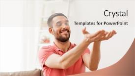  Presentation with virtual reality - Audience pleasing slide deck consisting of perception de soi - virtual reality entertainment and people backdrop and a  colored foreground