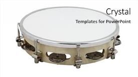  Presentation with tambourine - Presentation theme enhanced with percussion instruments - image of tambourine background and a  colored foreground