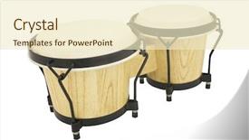  Presentation with modern electric iron isolated - Slides featuring percussion instruments - modern electric meat grinder background and a cream colored foreground