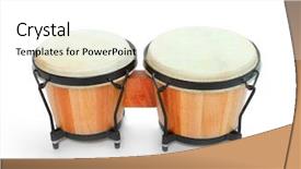  Presentation with traditional music - Presentation theme having percussion traditional african drum music background and a white colored foreground