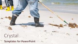  Presentation with oil spill - 