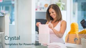  Presentation with beautiful hispanic woman - PPT theme enhanced with perfec asisttant - beautiful middle age hispanic woman background and a  colored foreground