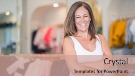  Presentation with beautiful hispanic woman - Amazing presentation theme having perfec asisttant - beautiful middle age hispanic woman backdrop and a  colored foreground