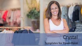  Presentation with clothes shop - Colorful PPT layouts enhanced with perfec asisttant - beautiful middle age hispanic woman backdrop and a  colored foreground