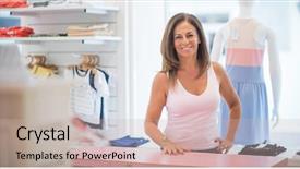  Presentation with beautiful hispanic woman - Cool new presentation theme with perfec asisttant - beautiful middle age hispanic woman backdrop and a  colored foreground