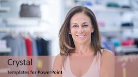  Presentation with beautiful hispanic woman - PPT theme consisting of perfec asisttant - beautiful middle age hispanic woman background and a  colored foreground