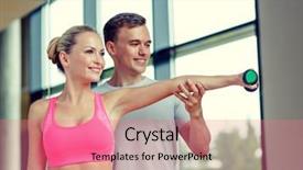  Presentation with diet low carb concept healthy - Amazing presentation theme having perfec asisttant - fitness sport exercising and diet backdrop and a coral colored foreground