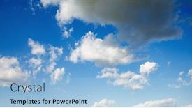  Presentation with climate - PPT theme with perfect-blue-sky-with-white background and a light blue colored foreground