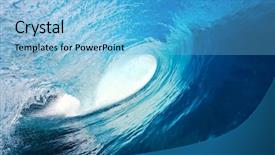  Presentation with blue wave - Amazing theme having perfect blue wave backdrop and a light blue colored foreground