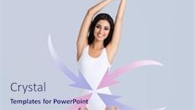  Presentation with woman body - Beautiful theme featuring perfect-body-of-young backdrop and a sky blue colored foreground